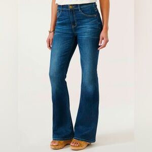 Democracy NWT "Ab"solution® Indigo High Rise Out There Flare Jeans Size 12
